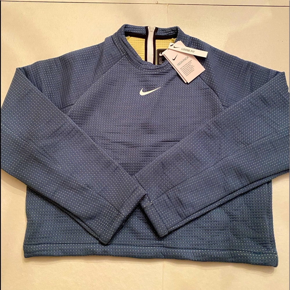 Nike Womens Sportswear Tech Fleece Zipper Back Top